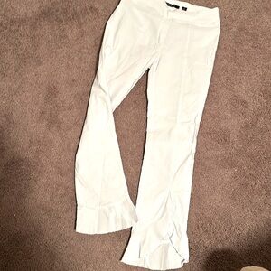 Dressy white pull up pants